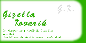 gizella kovarik business card