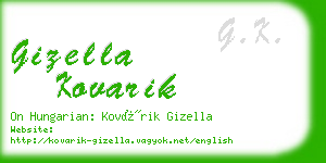 gizella kovarik business card